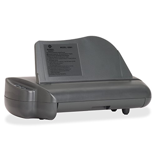 Business Source Desktop Hole Punches Powered Multi-Hole Paper Punch (62901) Gray Medium (25-99)