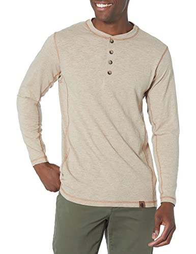 Legendary Whitetails Men's Standard Maverick Slub Henley Shirt, Thicket Heather, Large