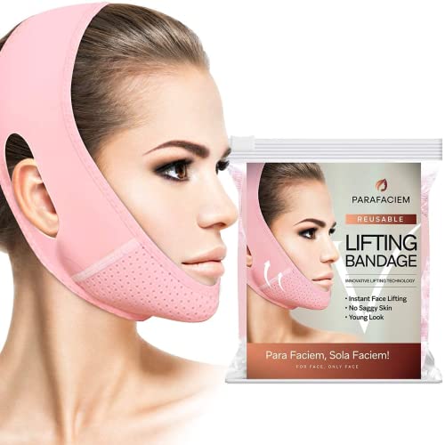 ParaFaciem Reusable V Line Mask Facial Slimming Strap Double Chin Reducer Chin Up Mask Face Lifting Belt V Shaped Slimming Face Mask