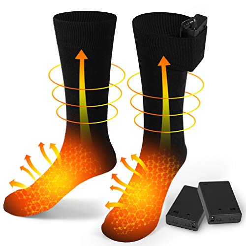 Heated Socks for Men and Women Rechargeable Electric Heat Battery Socks Winter Warm Socks Foot Warmer for Skiing Camping Running Fishing Riding