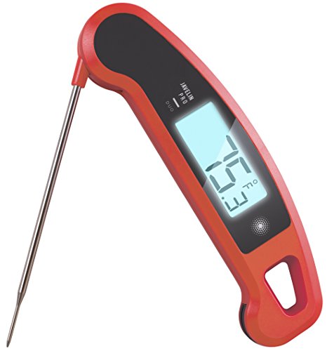 Lavatools Javelin PRO Duo Ambidextrous Backlit Professional Digital Instant Read Meat Thermometer for Kitchen, Food Cooking, Grill, BBQ, Smoker, Candy, Home Brewing, Coffee, and Oil Deep Frying,LCD