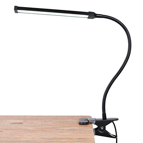 LEPOWER Led Clip on Light/Reading Light with Gooseneck 5W Book Light Color Temperature Changeable Clip Light and Piano Light (Metal)