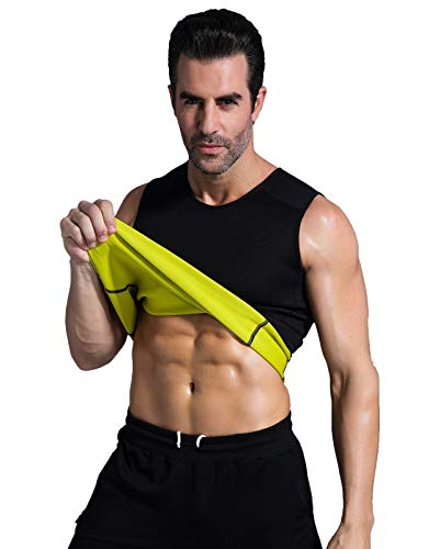 Ausom Mens Slimming Shaper Vest Hot Thermo Shapewear Exercise Workout Sauna Abdominal Trainer Body Fat Burner for Weight Loss