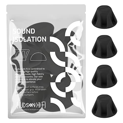 1.5” Bigfoot Isolation Feet - Non Adhesive Rubber Stoppers - 4 Pack Non-Skid Rubber Bumpers for Turntable Isolation - Anti Vibration Pads - 50 Duro