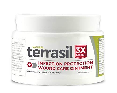Terrasil Wound Care Ointment - 3X Faster Healing; Natural Infection Protection for Bed Sores, Pressure Sores, Diabetic Wounds, Foot and Leg Ulcers, Cuts, Scrapes, Burns -200gm Jar