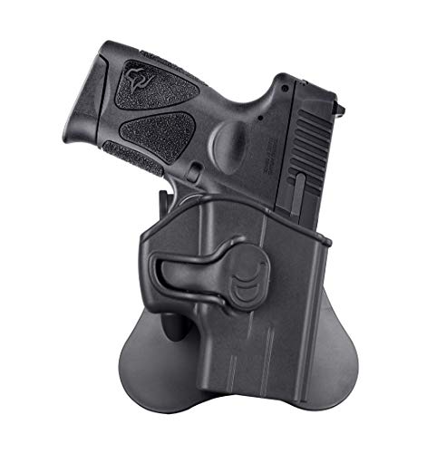 G3C 9MM Holster for Taurus G3/G2C/G3C/G2 PT111/PT132/PT138/PT140, Taurus TX22, Open Carry G3 Holster, Tactical G2C Gun Holster, 360° Adjustable OWB Paddle - Right Handed Black