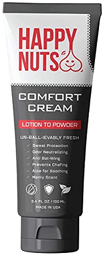 Happy Nuts Comfort Cream | Deodorant For Men | Anti-Chafing, Sweat Defense & Odor Control