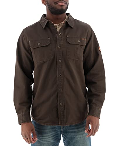 Legendary Whitetails Men's Standard Journeyman Shirt Jacket, Tobacco, X-Large