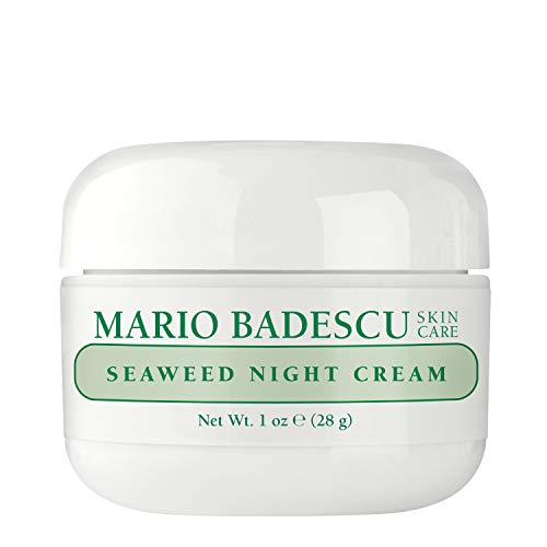 Mario Badescu Seaweed Night Cream for Women Anti Aging Oil-Free Moisturizer with Collagen & Sodium Hyaluronate, Ideal for Combination, Oily or Sensitive Skin, Moisturizes & Smooths Skin, 1 Fl Oz