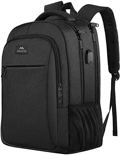 MATEIN Business Travel Backpack, Laptop Backpack with Usb Charging Port for Men Womens Boys Girls, Anti Theft Water Resistant College School Bookbag Computer Backpack Fits 15.6 Inch Laptop Notebook