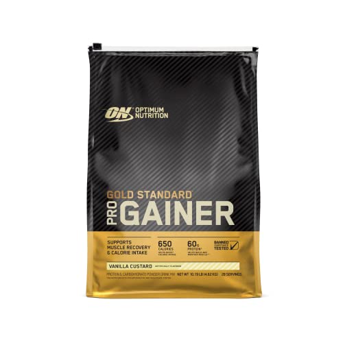 Optimum Nutrition GS Pro Gainers Weight Gainer Protein Powder, Vanilla Custard, 10.19 Pound (Pack of 1) (Packaging May Vary)