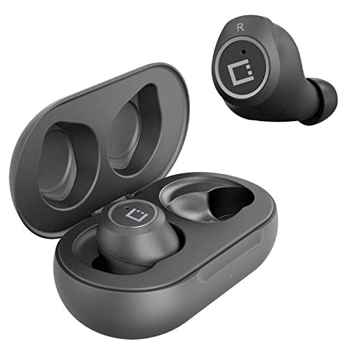 Wireless V5 Bluetooth Earbuds Compatible with Alcatel OneTouch POP Icon with Charging case for in Ear Headphones. (V5.0 Black)