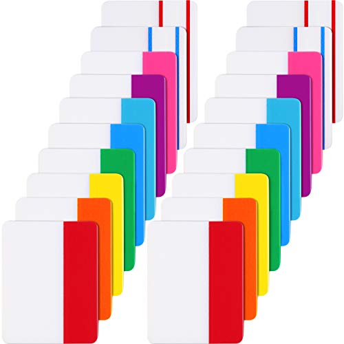 Jovitec 400 Pieces Tabs 2 Inch Sticky Index Tabs, Writable and Repositionable File Tabs Flags for Pages or Book Markers, Reading Notes, Classify Files, 20 Sets 10 Colors (400 Pieces Style A)