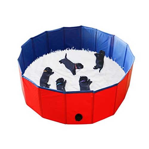 Artilife Whelping Pen for Dogs,Whelping Box for Dogs and Puppies,Dog Birth Supplies,Portable Whelping Pool Whelping Box,Foldable Dog Bath Pool (39inch Dia.x12inch H(100x30cm))