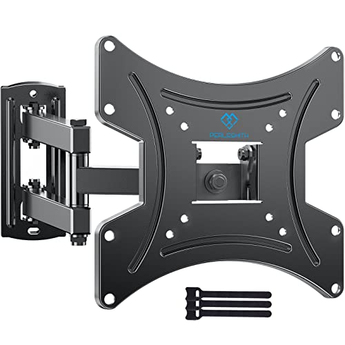 PERLESMITH TV Wall Mount for 13-42 Inch Flat or Curved TVs & Monitors, Full Motion TV Wall Mount with Articulating Arms Swivel Tilt Extends, Corner tv Bracket Max VESA 200x200 mm up to 44lbs, PSSFK1