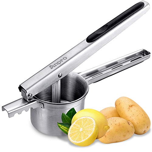 Anpro Potato Ricer and Masher,Stainless Steel Fruit and Vegetables Masher Food Ricer Press Strainer Potato Mashers Ricers