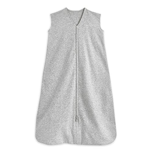 HALO SleepSack, 100% Cotton Wearable Blanket, Swaddle Transition Sleeping Bag, TOG 0.5, Heather Grey, Large