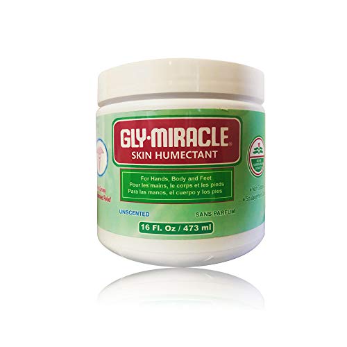 GLY MIRACLE Skin Humectant Body Skin Cream 16-ounce Jar Deep, Nourishing Hydration for Dry, Cracked, Irritated Skin; Non- Greasy; UNSCENTED