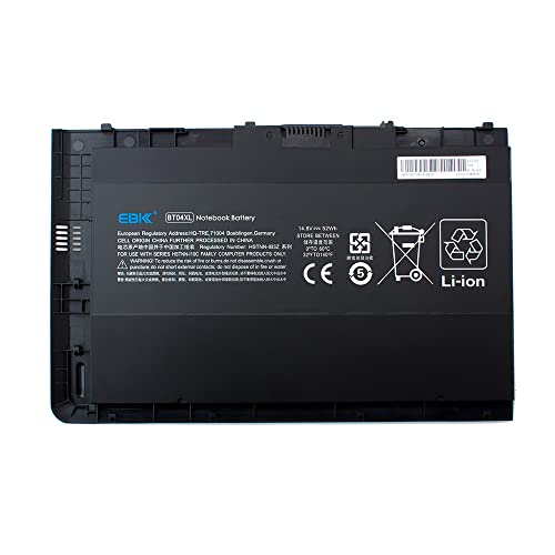 EBKK BT04XL 687945-001 Battery for HP Elitebook Folio 9470 9480 9470M 9480M Notebook Series H4Q47AA HSTNN-IB3Z HSTNN-I10C HSTNN-DB3Z BT04 BA06 BA06XL 696621-001 687517-171 [12 Months Warranty]