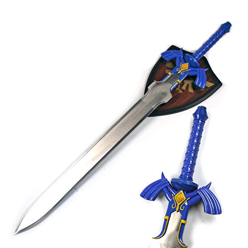 Zelda Link Master Sword Twilight Princess Fantasy Sword with Plaque - Blue (BLUE)