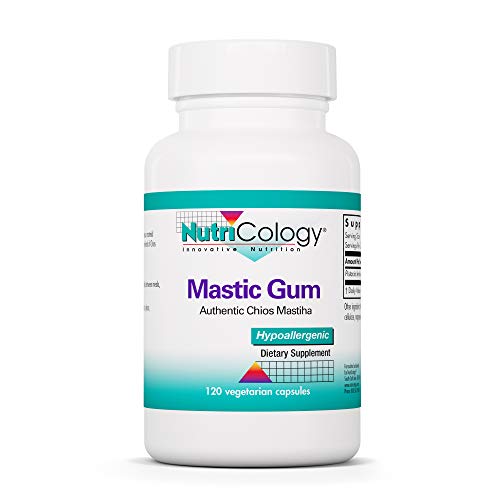 Nutricology Mastic Gum - Authentic Chios Mastiha - GI Health, Metabolism - 120 Vegetarian Capsules