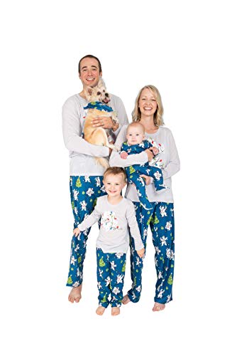 Nite Nite Munki Munki Family Matching Winter Holiday Pajama Collection, Polar Bears, Blue, Women's, Medium