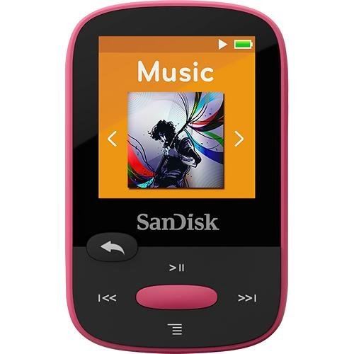 Sandisk SDMX24-008G-A46P Clip Sport 8GB MP3 Player Pink (Renewed)