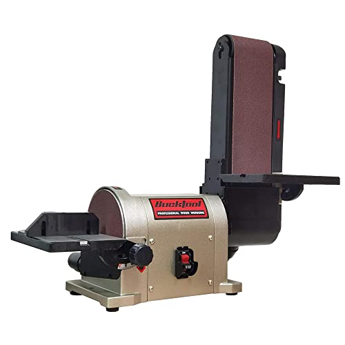 BUCKTOOL 5.0A Belt Disc Sander 4 in x 36 in Belt and 6 in Disc Sander with 3/4HP Direct-drive Motor and Portable Al Base, BD4603 Upgraded Model