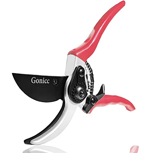 gonicc 8' Professional Sharp Bypass Pruning Shears (GPPS-1002), Tree Trimmers Secateurs,Hand Pruner, Garden Shears,Clippers For The Garden, Bonsai Cutters, Loppers