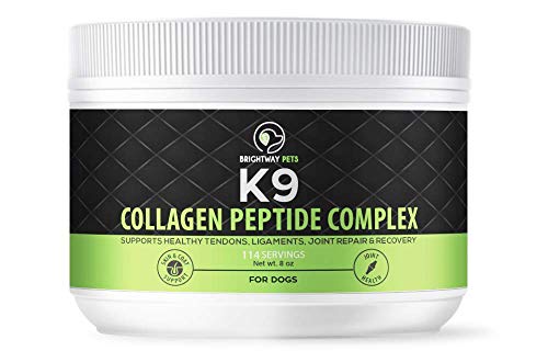 K9 Collagen PEPTIDE Complex W/BIOTIN - Hip & Joint Supplement for Dogs- Supports Healthy Joints, Skin & Coat – Helps in Recovery & Repair– 3+ Months Supply - Over 114 Servings!