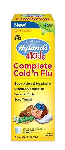 Cold and Flu Medicine for Kids Ages 2+ by Hyland's, Complete Cold n' Flu, Aches, Cough & Congestion, Sore Throat, Fever, 4 Ounces