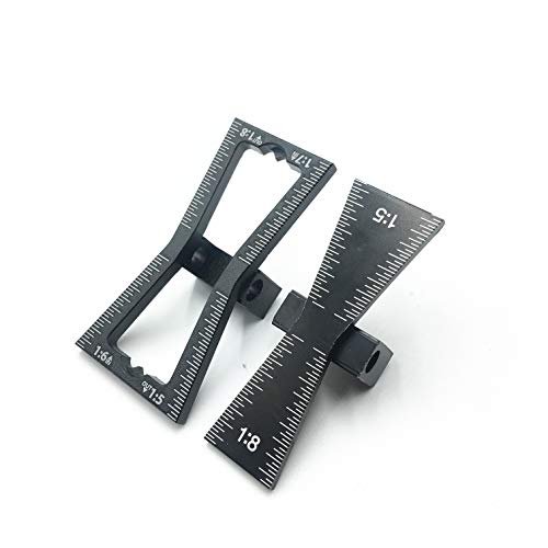 2 Pack Dovetail Marker - Dovetail Jig Guide for Dovetails Featuring 1:5, 1:6, 1:7 and 1:8 Slopes, Precise Aluminum Alloy Dovetail Marking Jig