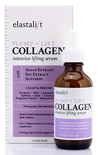 Elastalift Collagen Facial Serum Lifting, Plumping, & Firming For Face Improves Elasticity, Evens Skin Tone, Plumps, Lifts Sagging Skin, Non-Greasy Wrinkle (1.75 Fl Oz)