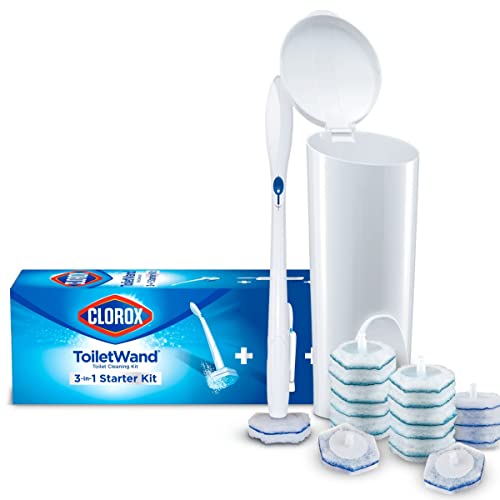 Clorox Original Toilet Cleaning System - ToiletWand, Storage Caddy and 16 Heads (Package May Vary)