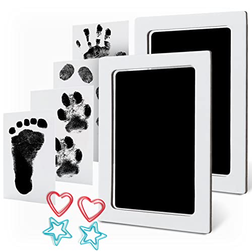 Baby Inkless Footprint Kit Handprint Pet Paw Print Kit Ink Pads 2 Packs Large Size