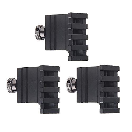 IORMAN 45 Degree Rail Mount 4 Slots Picatinny Weaver Rail for Flashlights Laser Red Dot Sight Optics 3 Units in Pack