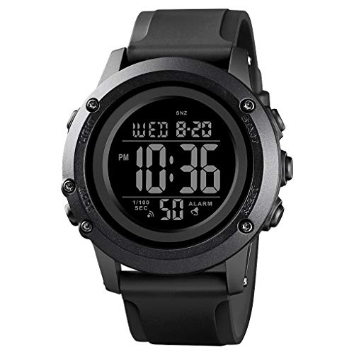 Men's Digital Sports Watch Large Face Waterproof Wrist Watches for Men with Stopwatch Alarm LED Back Light