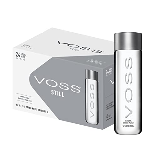 VOSS Premium Still Bottled Water, Naturally Pure, BPA Free, PET Plastic, Recyclable - Crisp, Refreshing Taste, On-The-Go Hydration – 500ml (Pack of 24)