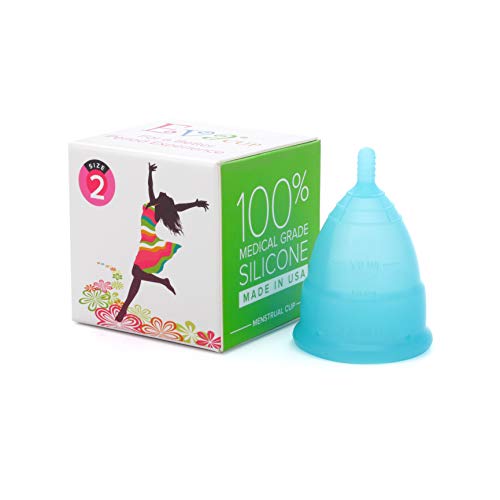 Anigan EvaCup, Top-Quality, Reusable Menstrual Cup, Eco-Friendly Alternative to Tampons, Blizzard Blue, Large