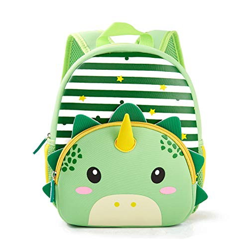 KK CRAFTS Toddler Backpack, Waterproof Preschool Backpack, 3D Cute Cartoon Neoprene Animal Schoolbag for Kids, Lunch Box Carry Bag for Boys Girls,Dinosaur