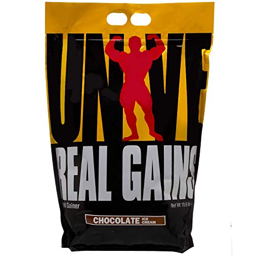 Real Gains Weight Gainer with Complex Carbs and Whey-Micellar Casein Protein Matrix Chocolate 10.6 #