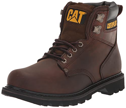 CAT Men's Second Shift Soft Toe Work Boot, Dark Brown, 10 Wide