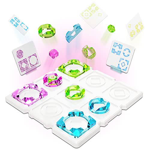 Strategy-Based Board Game for Kids - StrateShapes - Fun Family Game of Logic & Chance - Perfect for Game Night - 2-4 Players Aged 10+ - Make Your Pattern First to Win - STEM Learning Game