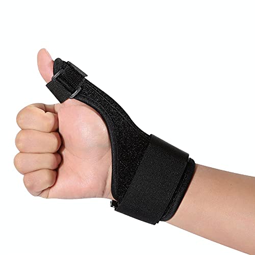 e-Times Thumb Splint & Thumb Brace for Women and Men, for Trigger Finger, Pain Relief, Arthritis, Tendonitis, Sprained and Carpal Tunnel Supporting 1 Pack