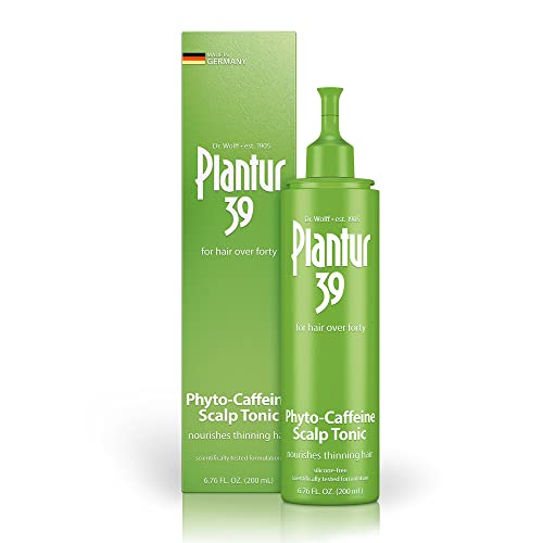 Plantur 39 Phyto Caffeine Women's Scalp Tonic 6.76 Fl Oz, for Fine, Thinning Natural Hair Growth, Sulfate Free with Castor Oil, Niacin, Zinc