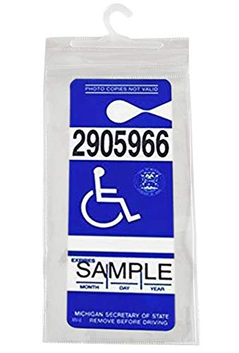 HOME-X Handicap Placard Protector with Hanger, Permit Holder-Disabled Parking Permit Holder with Larger Hook-Clear-11” L X 5 ¼” W