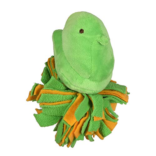 Peeps for Pets Plush Chick Fleece Bottom Dog Toy in Green and Orange | Green Chick Dog Toys, Small Plush Dog Toys with Squeaker | Soft and Squeaky Dog Toy for Pets
