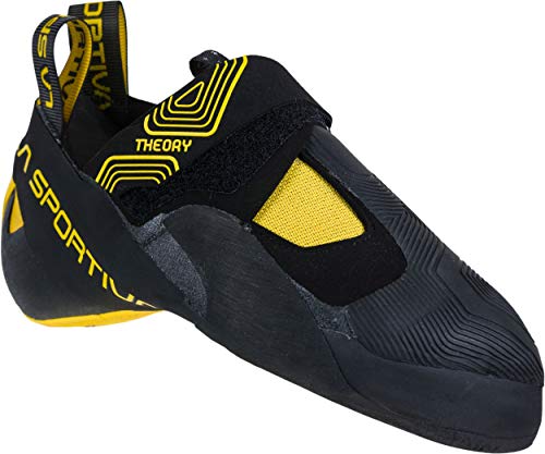 La Sportiva Men's Theory Rock Climbing Shoe, Black/Yellow, 41.5 (8.5-9 US)