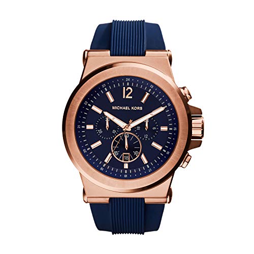 Michael Kors Men's Dylan Chronograph Navy Blue Silicone Band Watch (Model: MK8295)