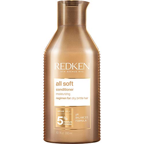 Redken All Soft Conditioner | For Dry / Brittle Hair | Moisturizes & Provides Intense Softness | With Argan Oil | 10.1 Fl Oz (Pack of 1)